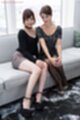 Girls sitting on couch